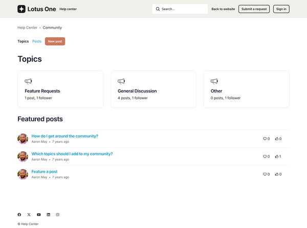 Lotus One Theme | Lotus Themes for Zendesk