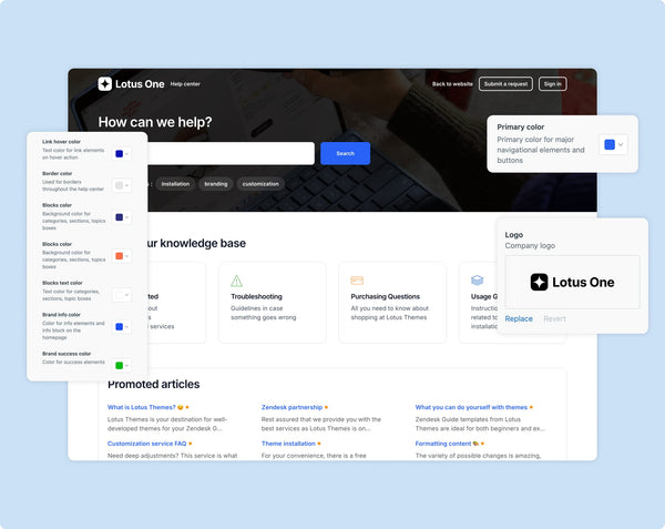 Lotus One Theme | Lotus Themes for Zendesk
