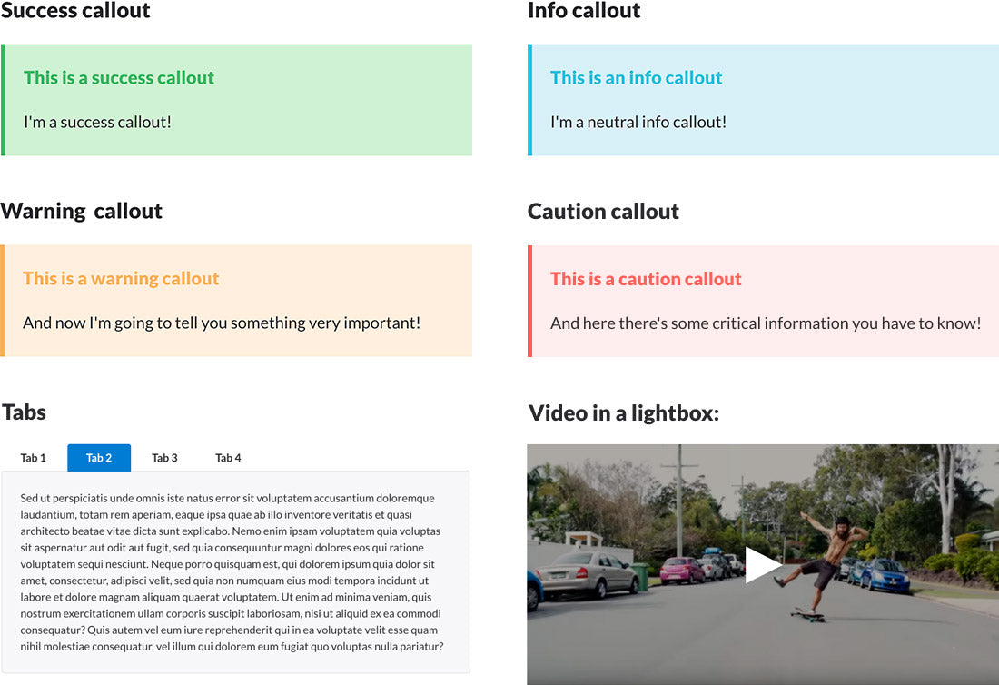 Article formatting options