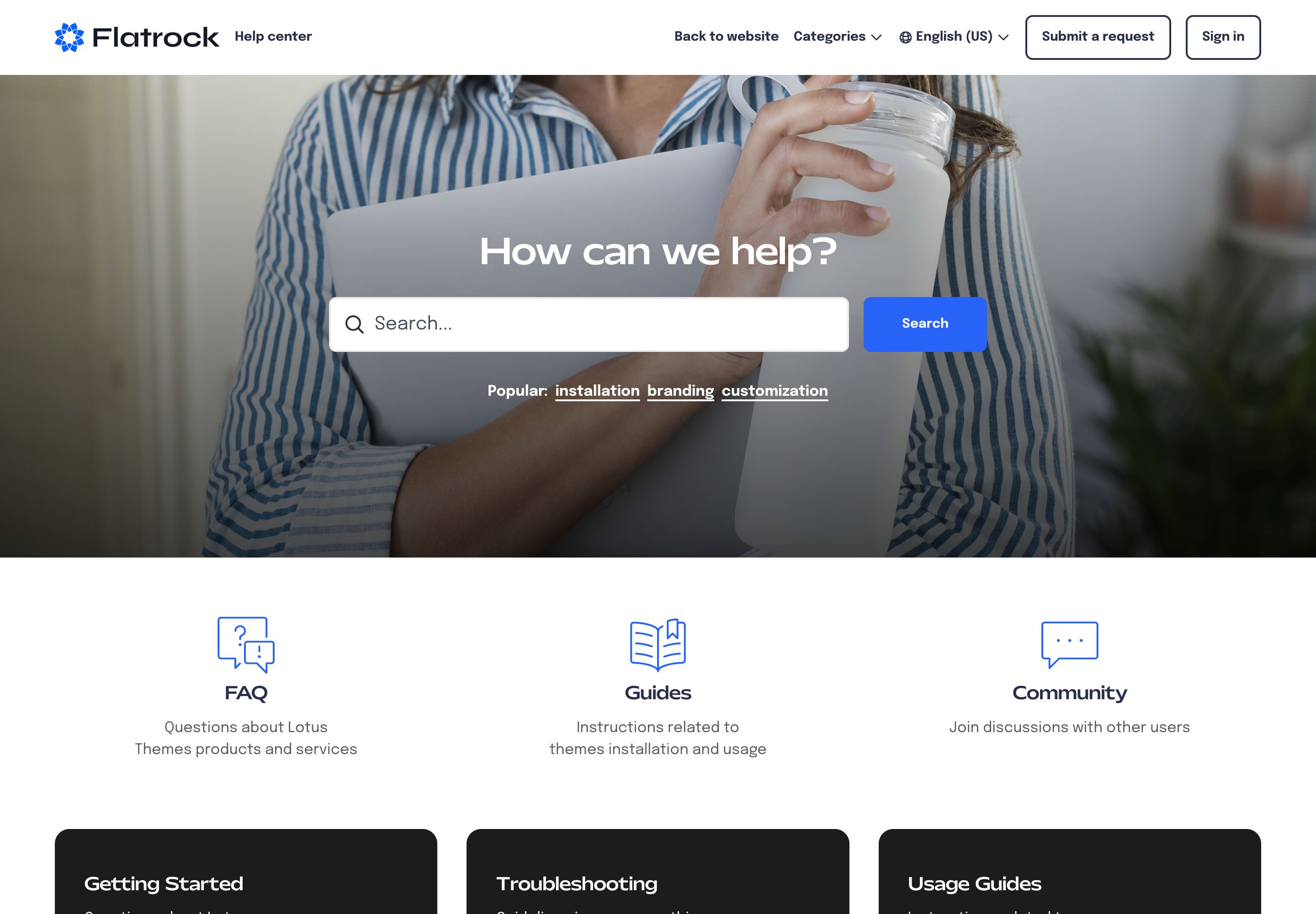 Flatrock — responsive theme for Zendesk Help Center