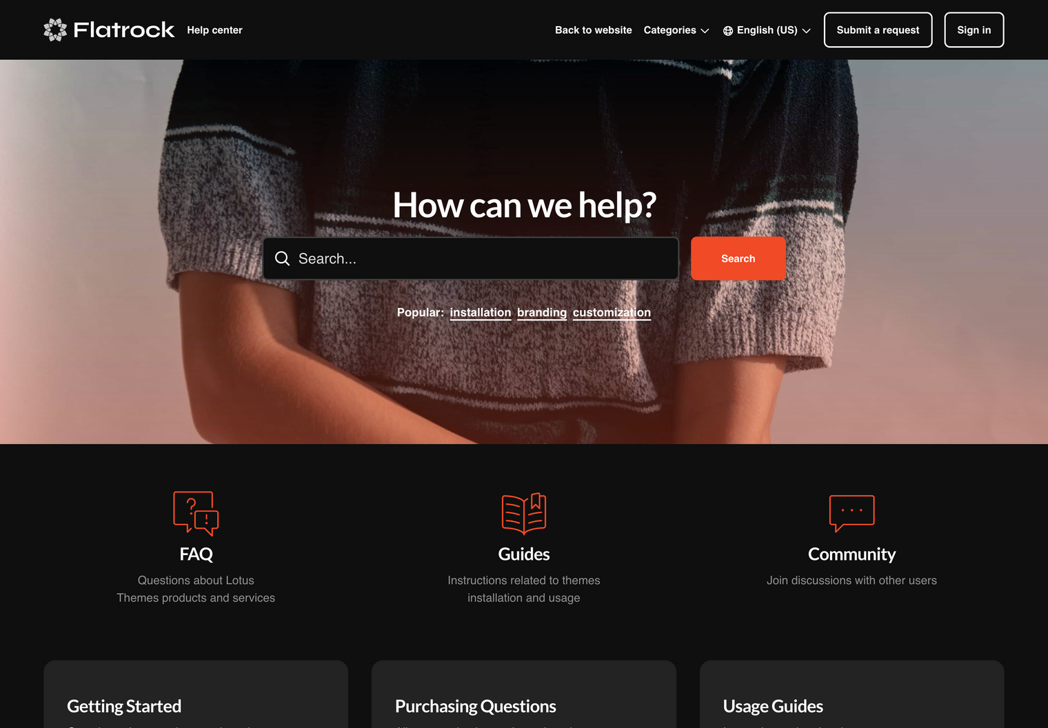 Zendesk Theme Flatrock  Main