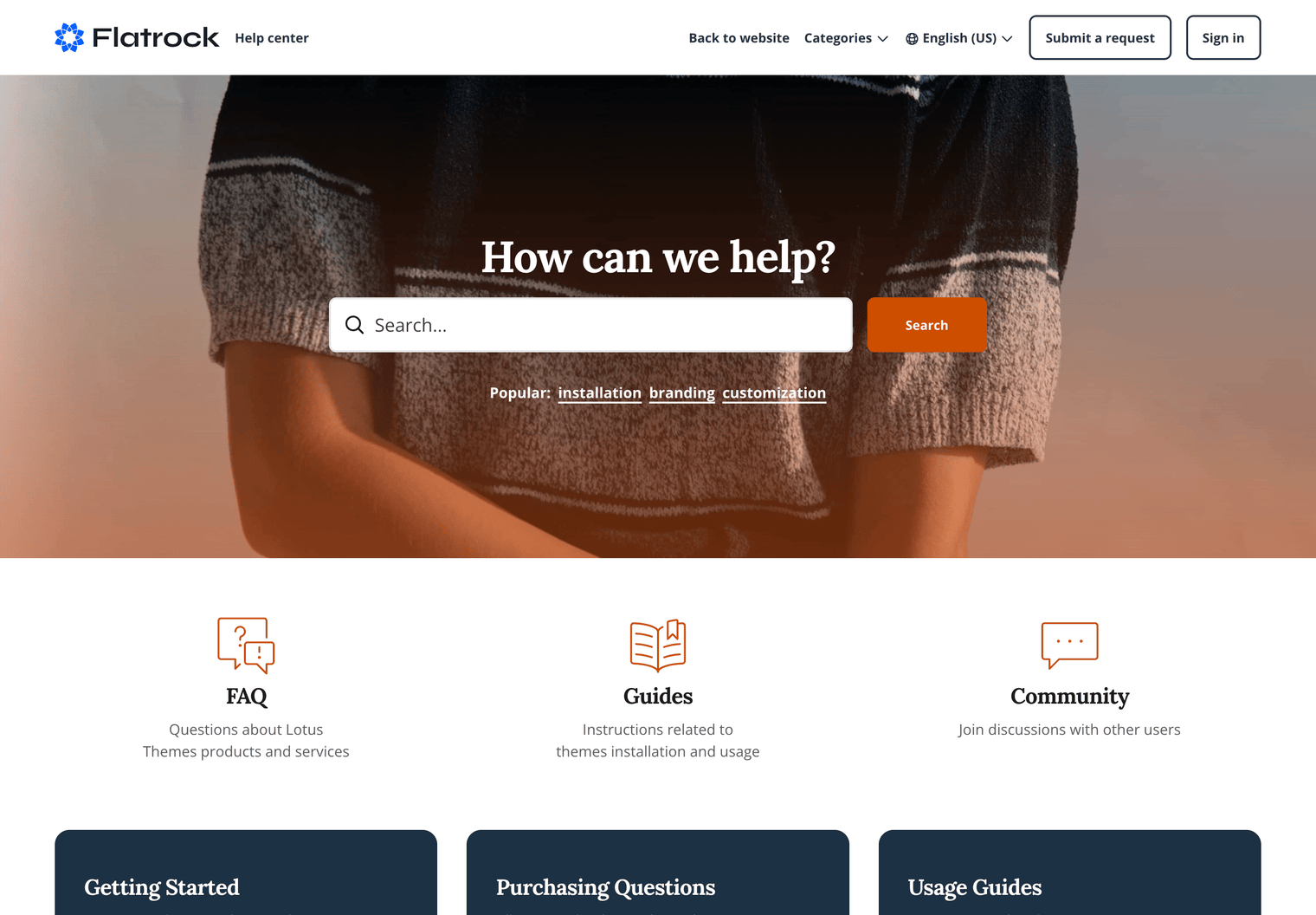 Zendesk Theme Flatrock  Main