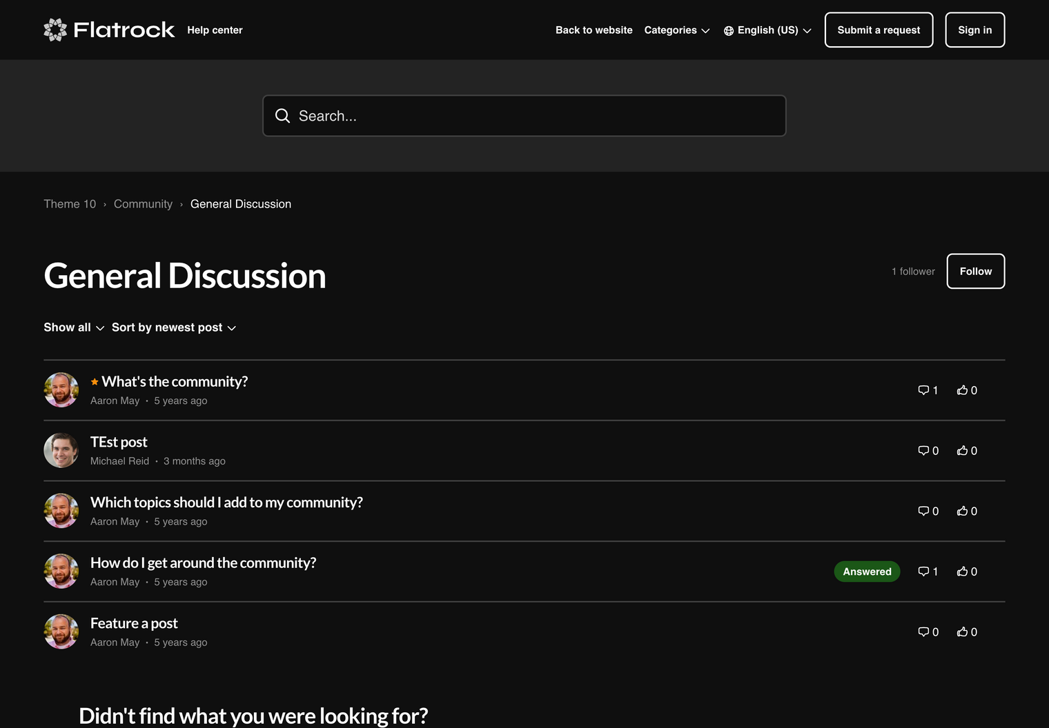 Zendesk Theme Flatrock  Community Discussion