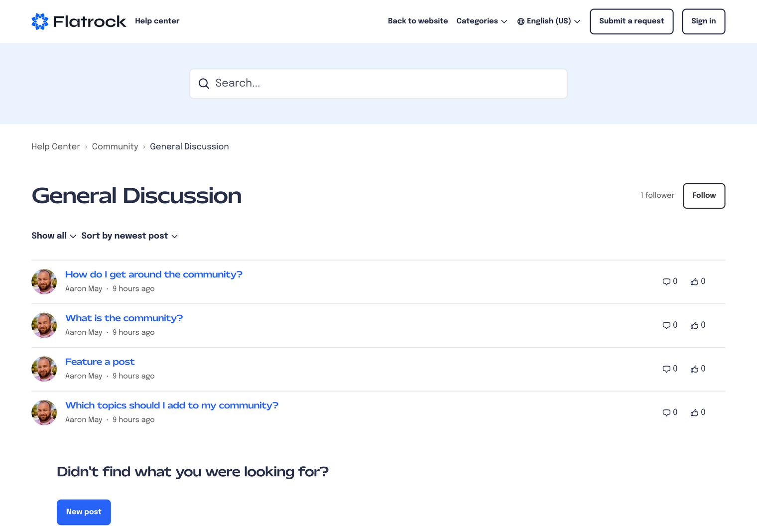 Zendesk Theme Flatrock  Community Topic