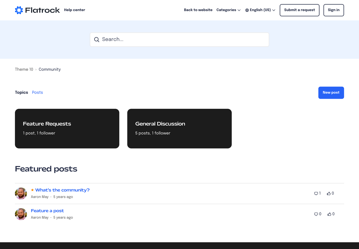 Zendesk Theme Flatrock  Community