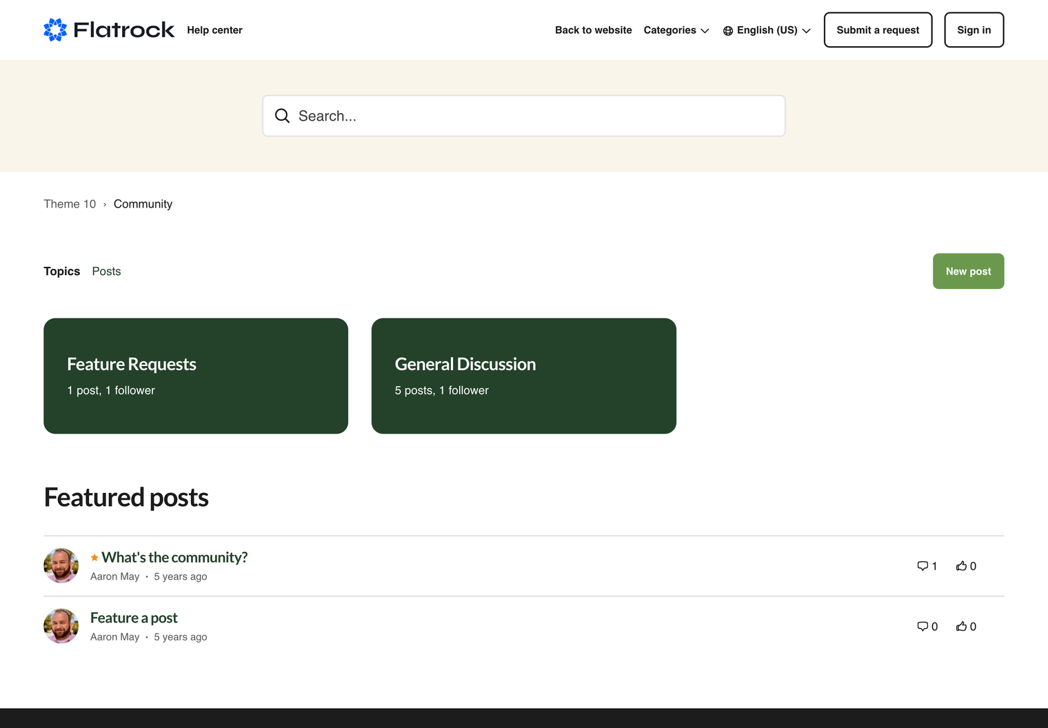 Zendesk Theme Flatrock  Community