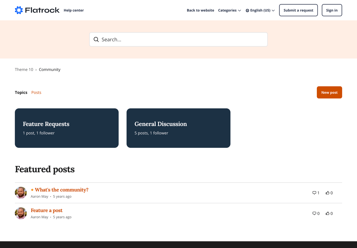 Zendesk Theme Flatrock  Community