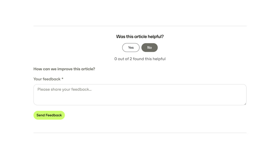 Article Feedback