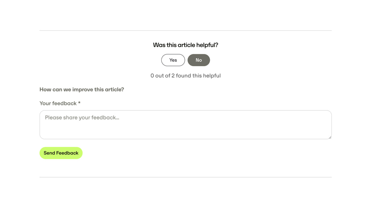 Article Feedback