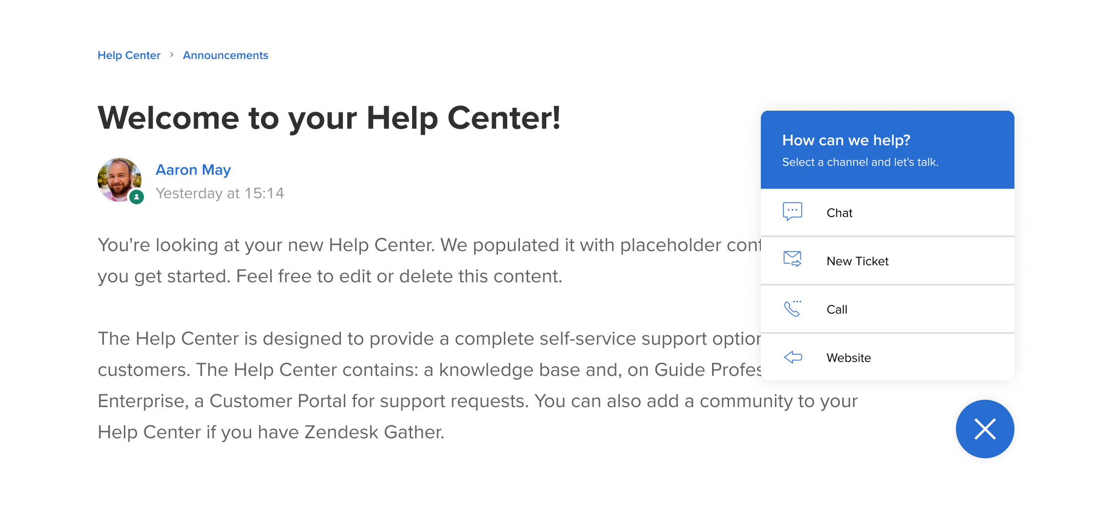 Chat – Help center